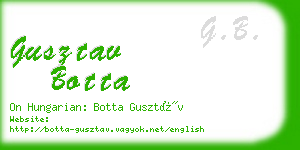 gusztav botta business card